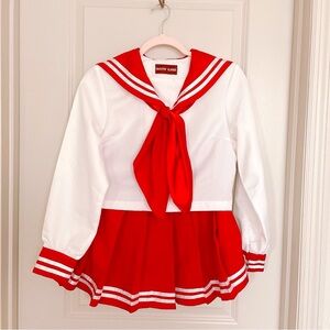 Bodyline Red Kawaii Anime School Cosplay Outfit